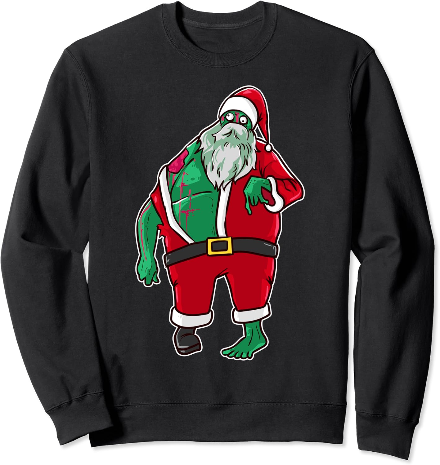 Zombie Santa Clause Funny Christmas Gift Sweatshirt Amazon.co.uk